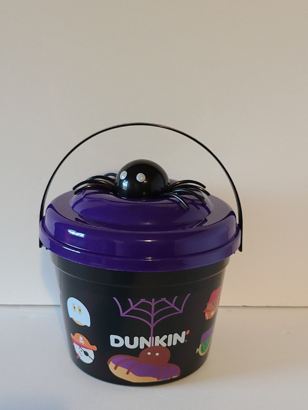 2025 Dunkin’ Donuts Halloween Bucket w/ Spider Lid & Handle Limited Edition